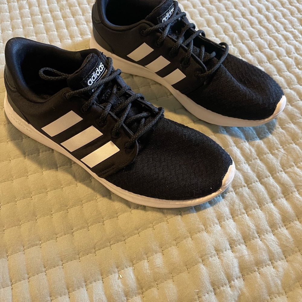 Adidas Black and White Athletic Shoes